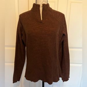 Mountain Hardwear Sarafin Sweater Womens Brown Merino Wool Size Medium EUC
